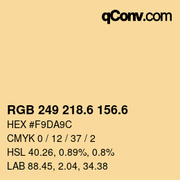 カラーコード: RGB 249 218.6 156.6 | qconv.com