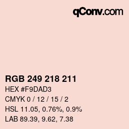 Farbcode: RGB 249 218 211 | qconv.com