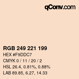 Farbcode: RGB 249 221 199 | qconv.com
