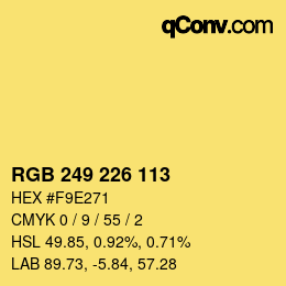 Color code: RGB 249 226 113 | qconv.com