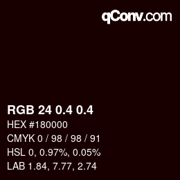 カラーコード: RGB 24 0.4 0.4 | qconv.com