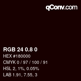 カラーコード: RGB 24 0.8 0 | qconv.com