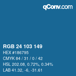Color code: RGB 24 103 149 | qconv.com
