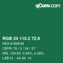 カラーコード: RGB 24 110.2 72.6 | qconv.com