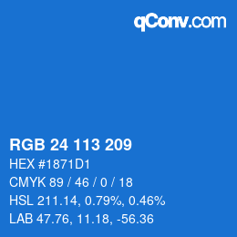 Color code: RGB 24 113 209 | qconv.com