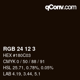 Color code: RGB 24 12 3 | qconv.com