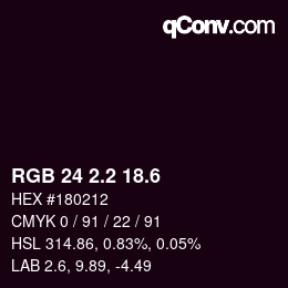カラーコード: RGB 24 2.2 18.6 | qconv.com