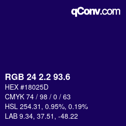 カラーコード: RGB 24 2.2 93.6 | qconv.com