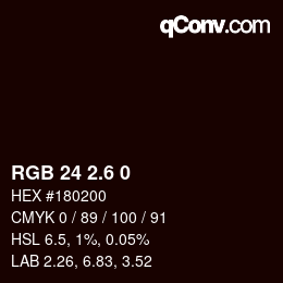 カラーコード: RGB 24 2.6 0 | qconv.com