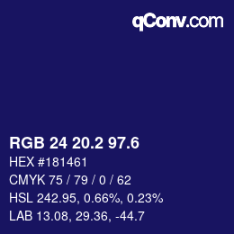 カラーコード: RGB 24 20.2 97.6 | qconv.com