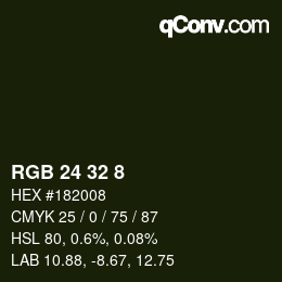 Farbcode: RGB 24 32 8 | qconv.com