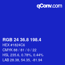 カラーコード: RGB 24 36.8 198.4 | qconv.com