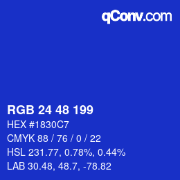 Código de color: RGB 24 48 199 | qconv.com