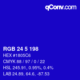 Color code: RGB 24 5 198 | qconv.com
