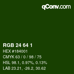 Color code: RGB 24 64 1 | qconv.com