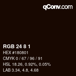 カラーコード: RGB 24 8 1 | qconv.com