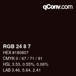 Farbcode: RGB 24 8 7 | qconv.com