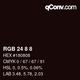 Farbcode: RGB 24 8 8 | qconv.com