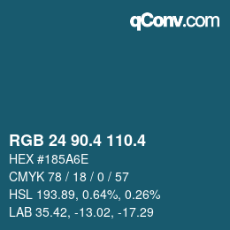 カラーコード: RGB 24 90.4 110.4 | qconv.com