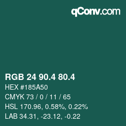 カラーコード: RGB 24 90.4 80.4 | qconv.com