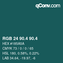 カラーコード: RGB 24 90.4 90.4 | qconv.com