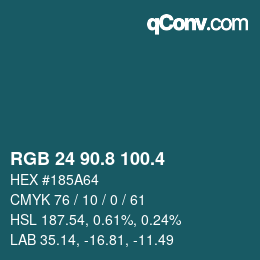 カラーコード: RGB 24 90.8 100.4 | qconv.com