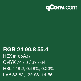 カラーコード: RGB 24 90.8 55.4 | qconv.com