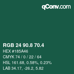 カラーコード: RGB 24 90.8 70.4 | qconv.com