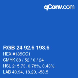 カラーコード: RGB 24 92.6 193.6 | qconv.com