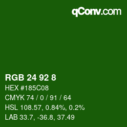Farbcode: RGB 24 92 8 | qconv.com