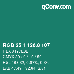 Color code: RGB 25.1 126.8 107 | qconv.com