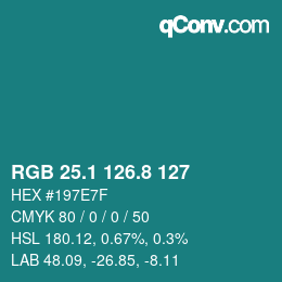 Color code: RGB 25.1 126.8 127 | qconv.com