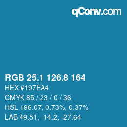 Color code: RGB 25.1 126.8 164 | qconv.com