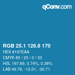 Color code: RGB 25.1 126.8 170 | qconv.com