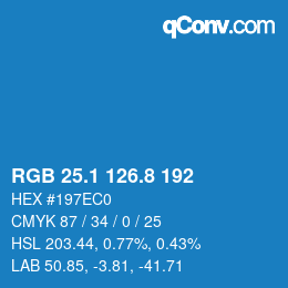 Color code: RGB 25.1 126.8 192 | qconv.com