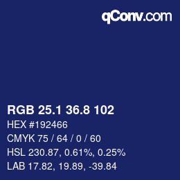 Color code: RGB 25.1 36.8 102 | qconv.com