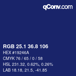 Color code: RGB 25.1 36.8 106 | qconv.com