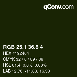 Farbcode: RGB 25.1 36.8 4 | qconv.com