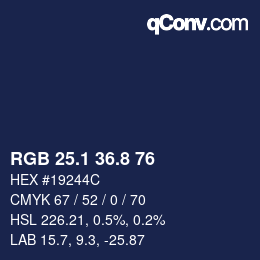 Color code: RGB 25.1 36.8 76 | qconv.com