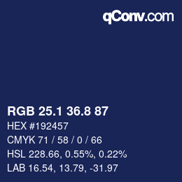 Color code: RGB 25.1 36.8 87 | qconv.com