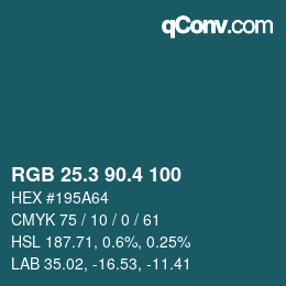 カラーコード: RGB 25.3 90.4 100 | qconv.com
