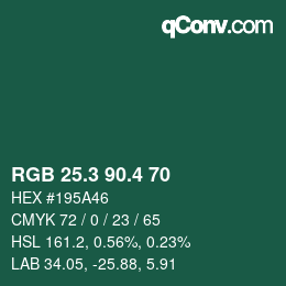 カラーコード: RGB 25.3 90.4 70 | qconv.com