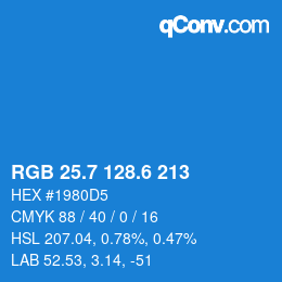 カラーコード: RGB 25.7 128.6 213 | qconv.com