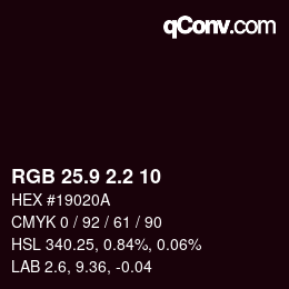 Color code: RGB 25.9 2.2 10 | qconv.com