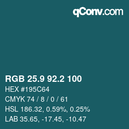 カラーコード: RGB 25.9 92.2 100 | qconv.com