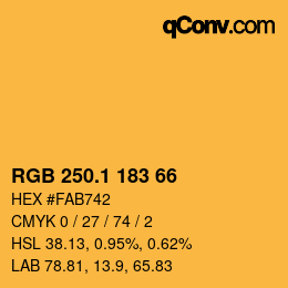 カラーコード: RGB 250.1 183 66 | qconv.com