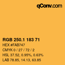 カラーコード: RGB 250.1 183 71 | qconv.com