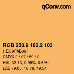 Color code: RGB 250.9 182.2 103 | qconv.com