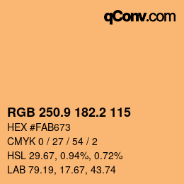 Color code: RGB 250.9 182.2 115 | qconv.com