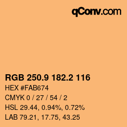 Color code: RGB 250.9 182.2 116 | qconv.com